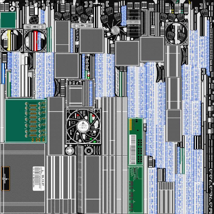 Bitcoin Mining ASIC 3D model