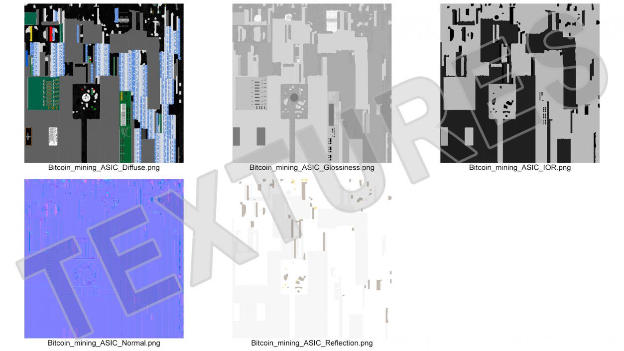 Bitcoin Mining ASIC 3D model