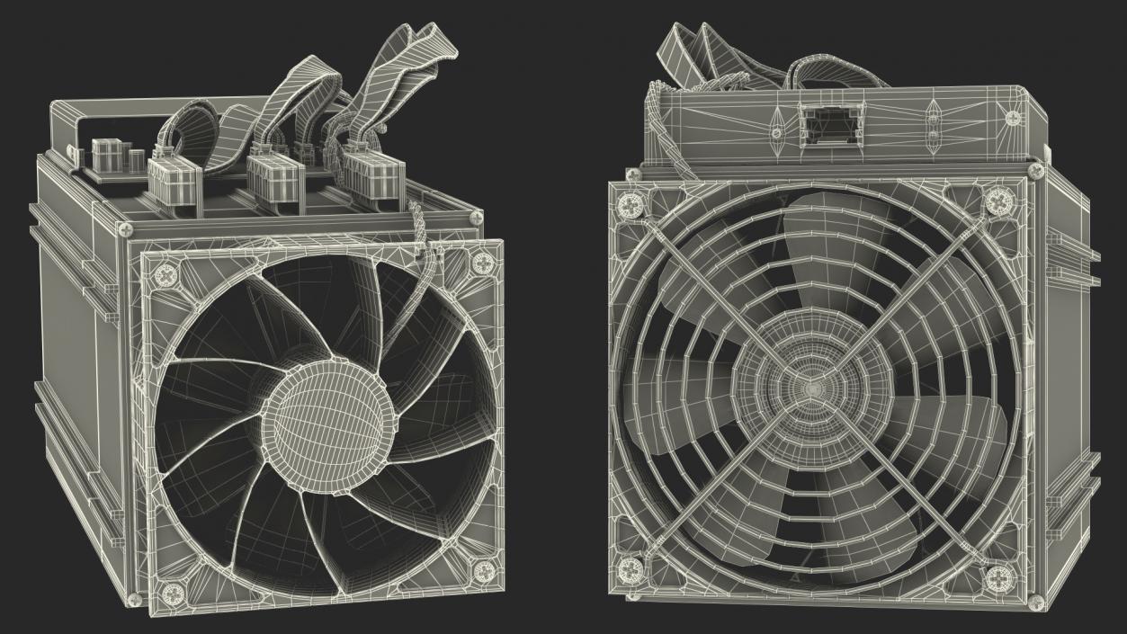 Bitcoin Mining ASIC 3D model