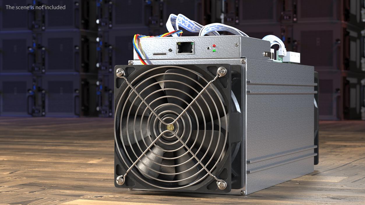 Bitcoin Mining ASIC 3D model