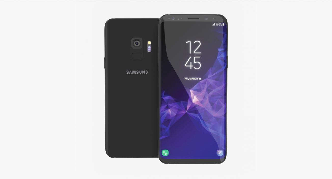 Samsung Galaxy S9 Midnight Black 3D