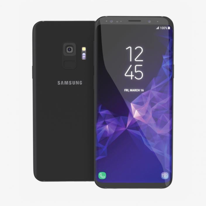 Samsung Galaxy S9 Midnight Black 3D