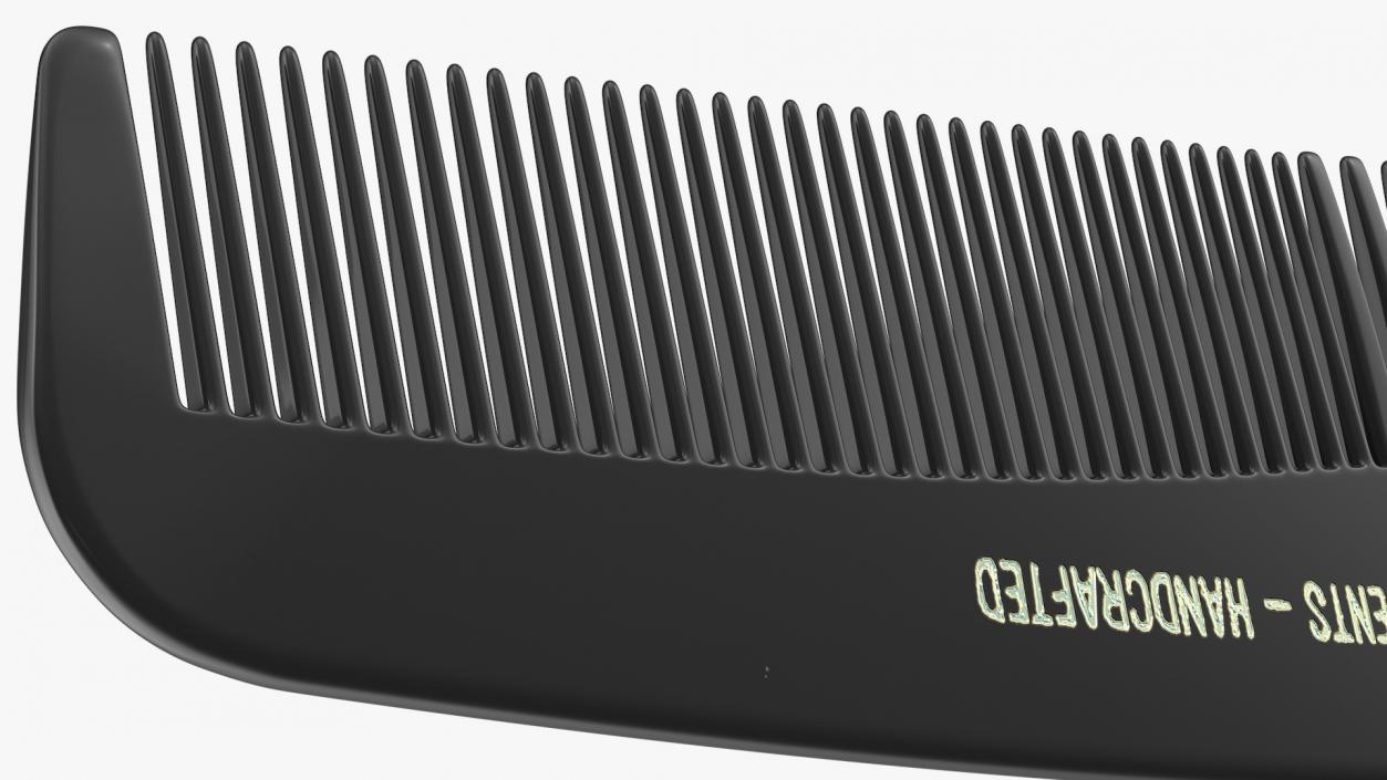 Pocket Comb Black 3D