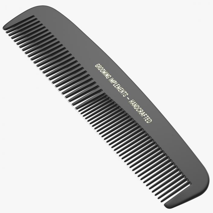 Pocket Comb Black 3D