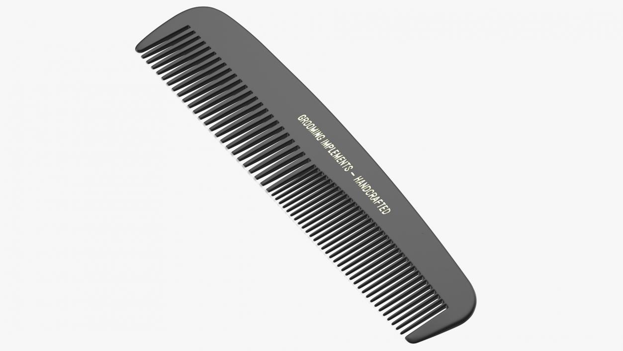 Pocket Comb Black 3D