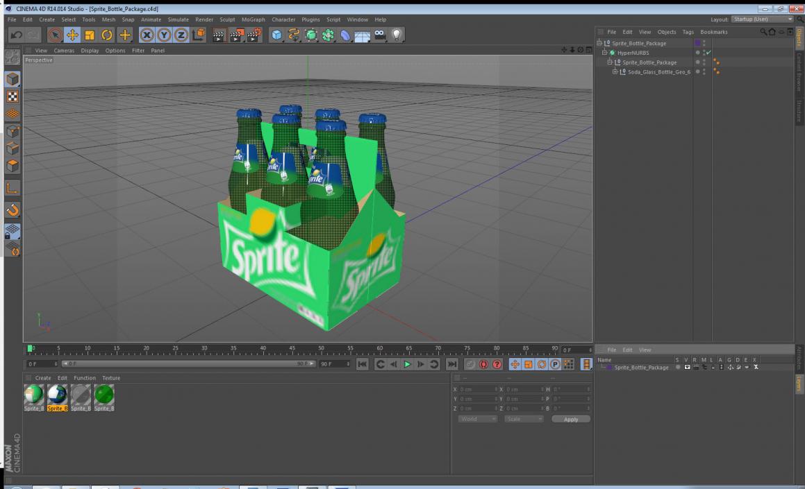 3D Sprite Bottle Package