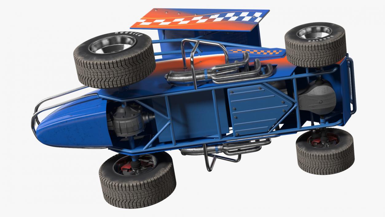 3D Winged American Sprint Car