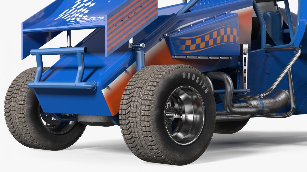 3D Winged American Sprint Car