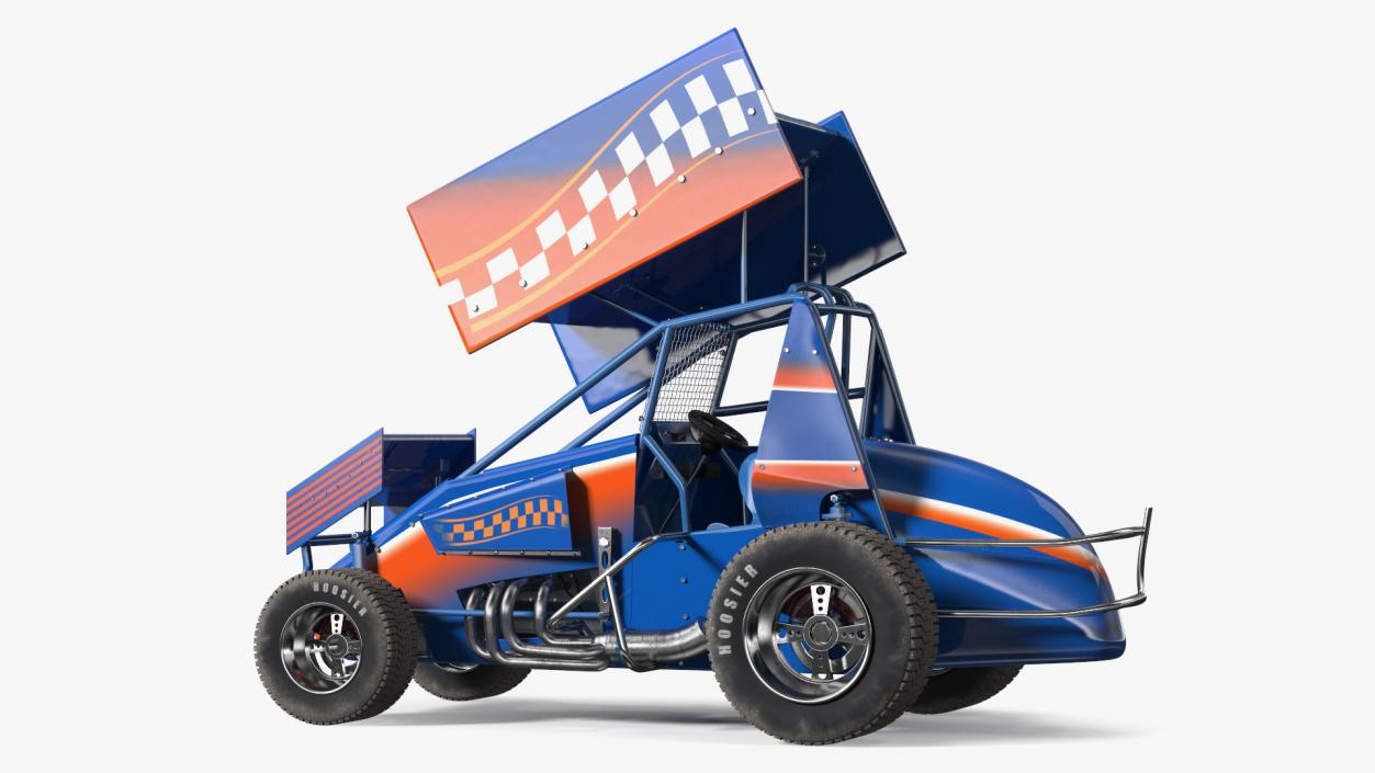 3D Winged American Sprint Car