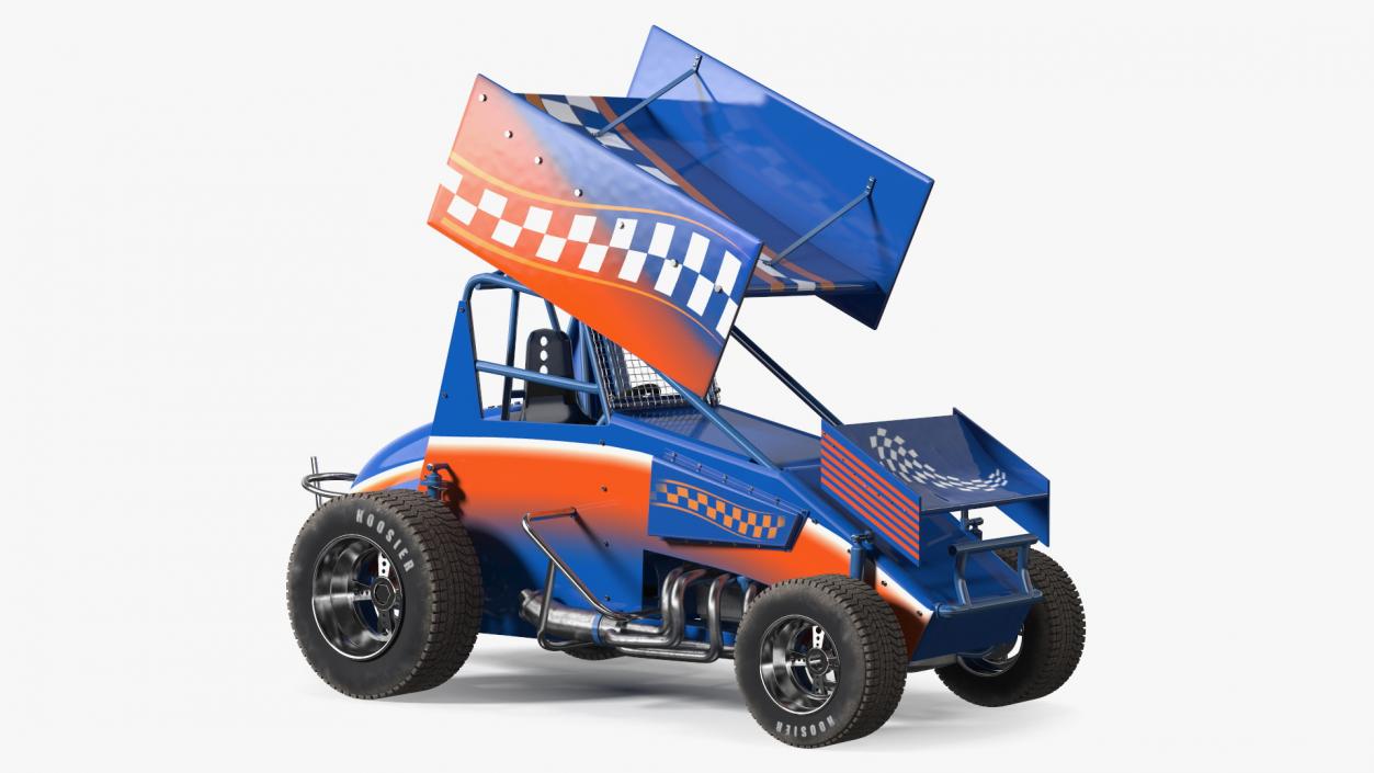 3D Winged American Sprint Car