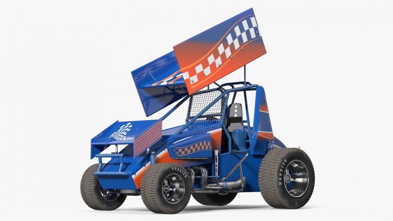 3D Winged American Sprint Car