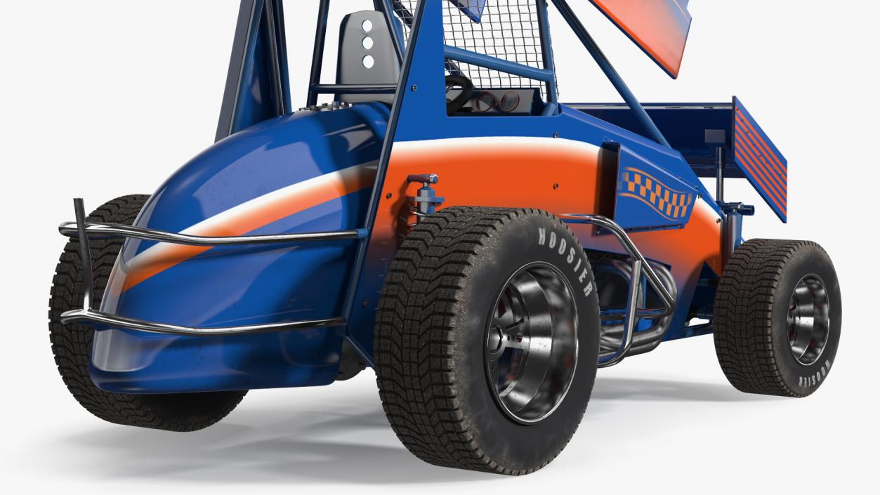 3D Winged American Sprint Car