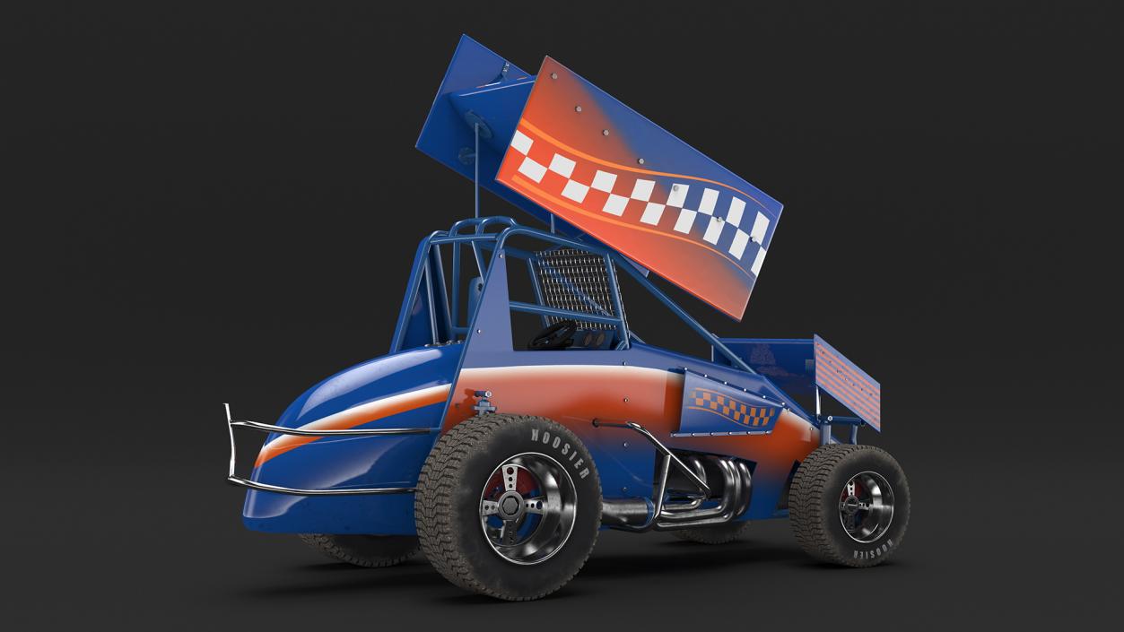 3D Winged American Sprint Car