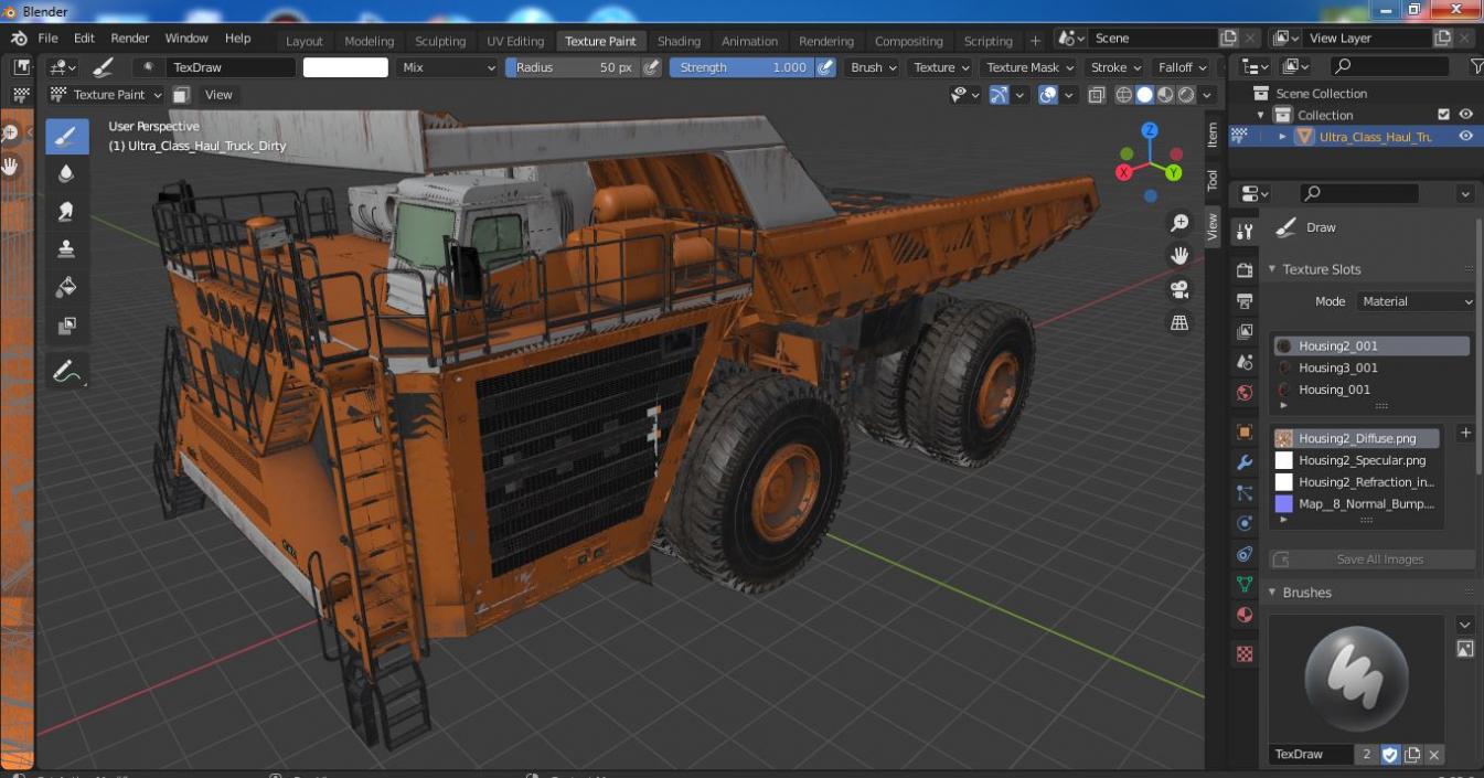 3D Ultra Class Haul Truck Dirty model