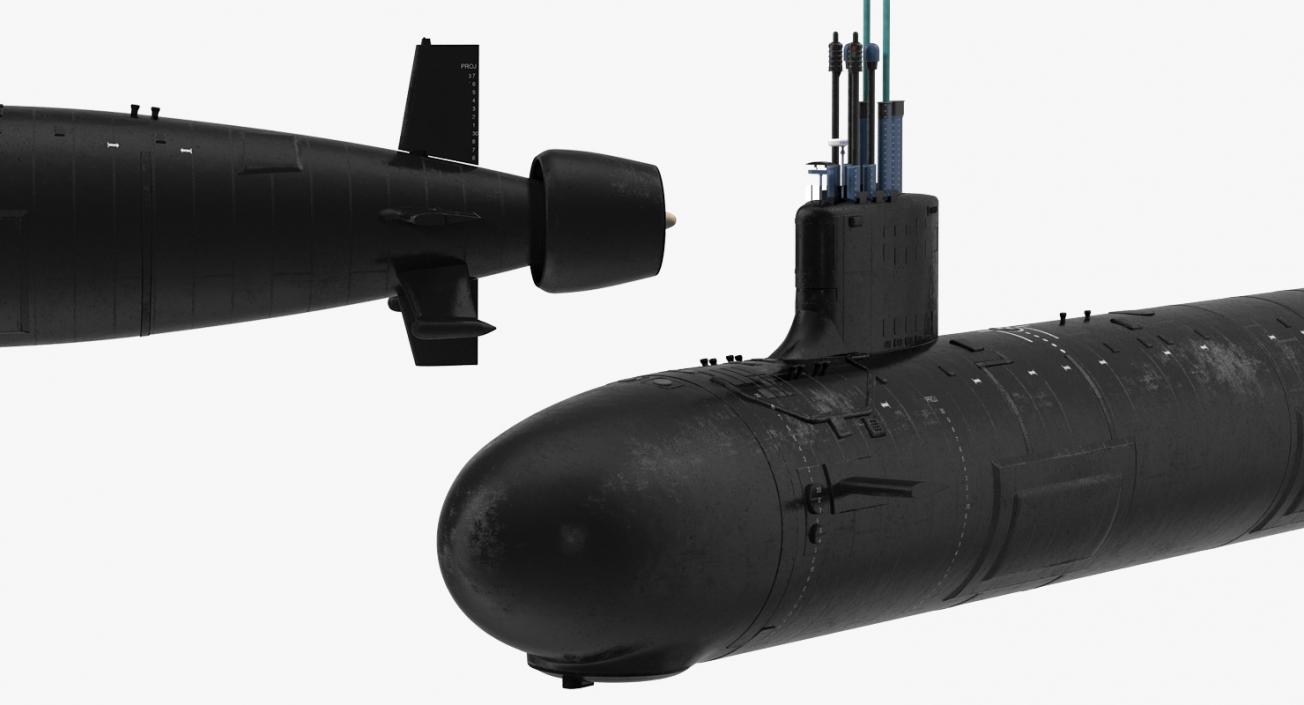 Military Submarines Rigged Collection 3D