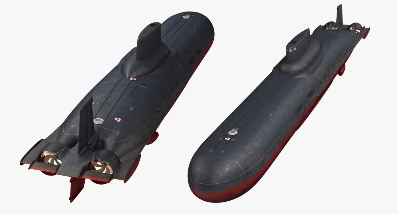 Military Submarines Rigged Collection 3D