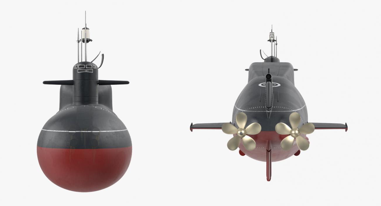 Military Submarines Rigged Collection 3D