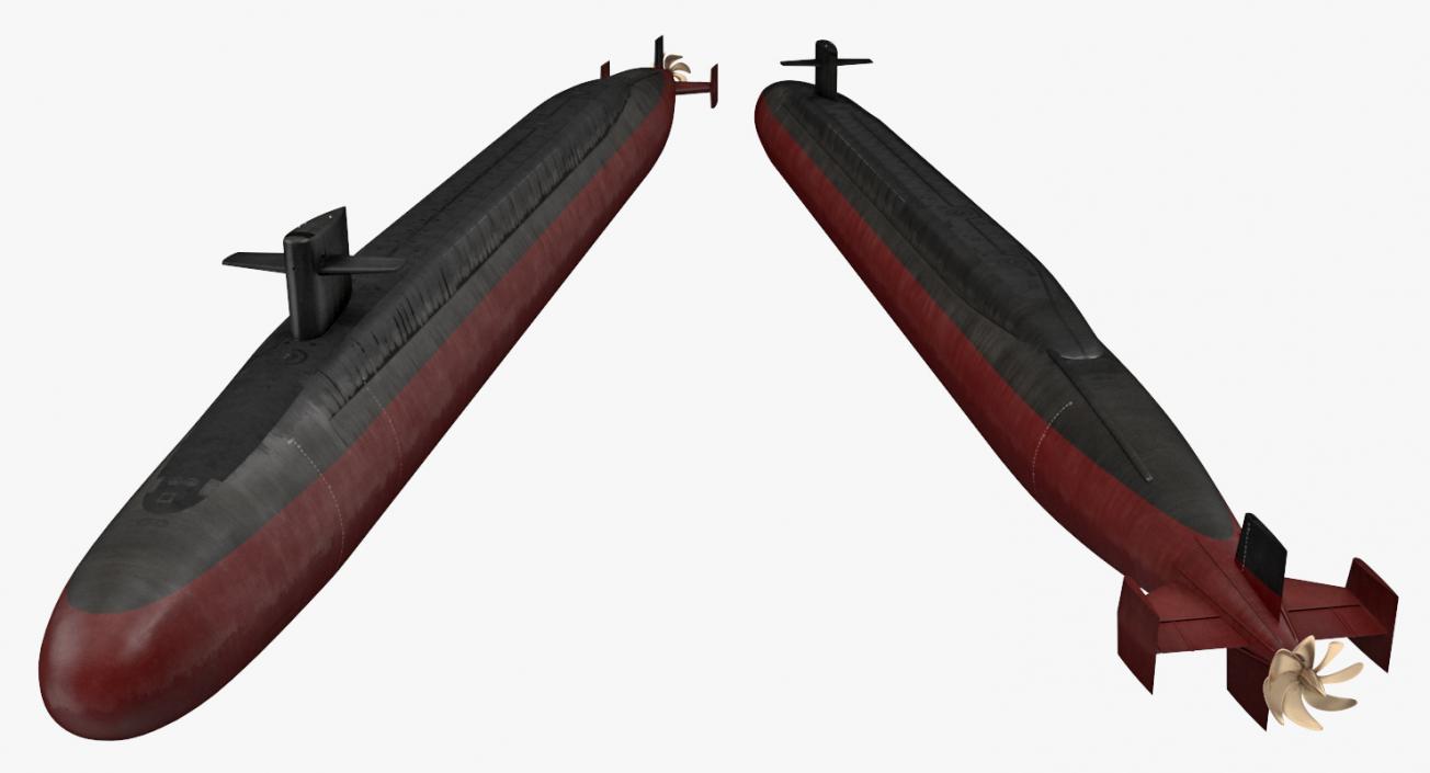 Military Submarines Rigged Collection 3D