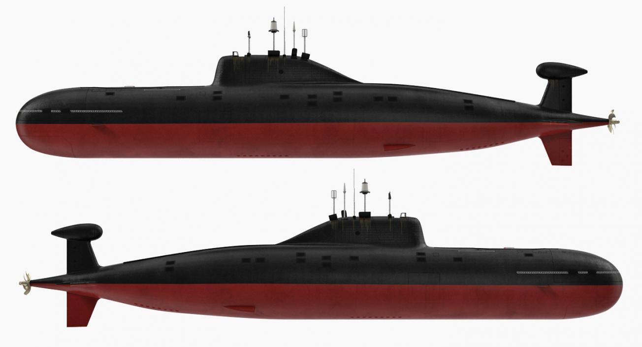 Military Submarines Rigged Collection 3D