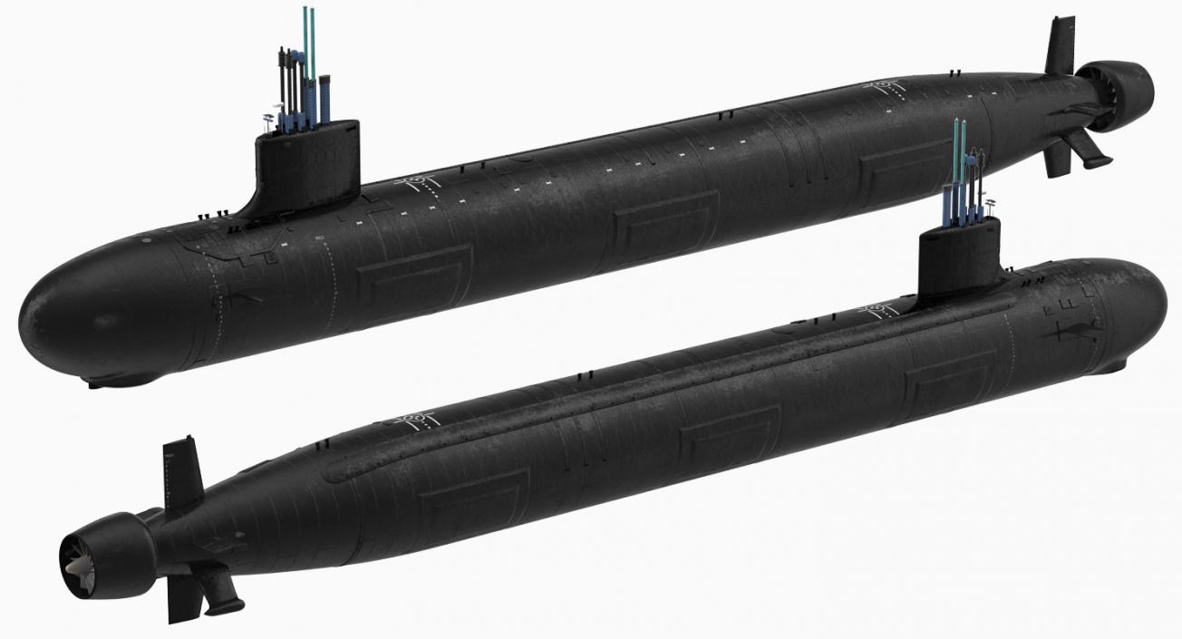 Military Submarines Rigged Collection 3D