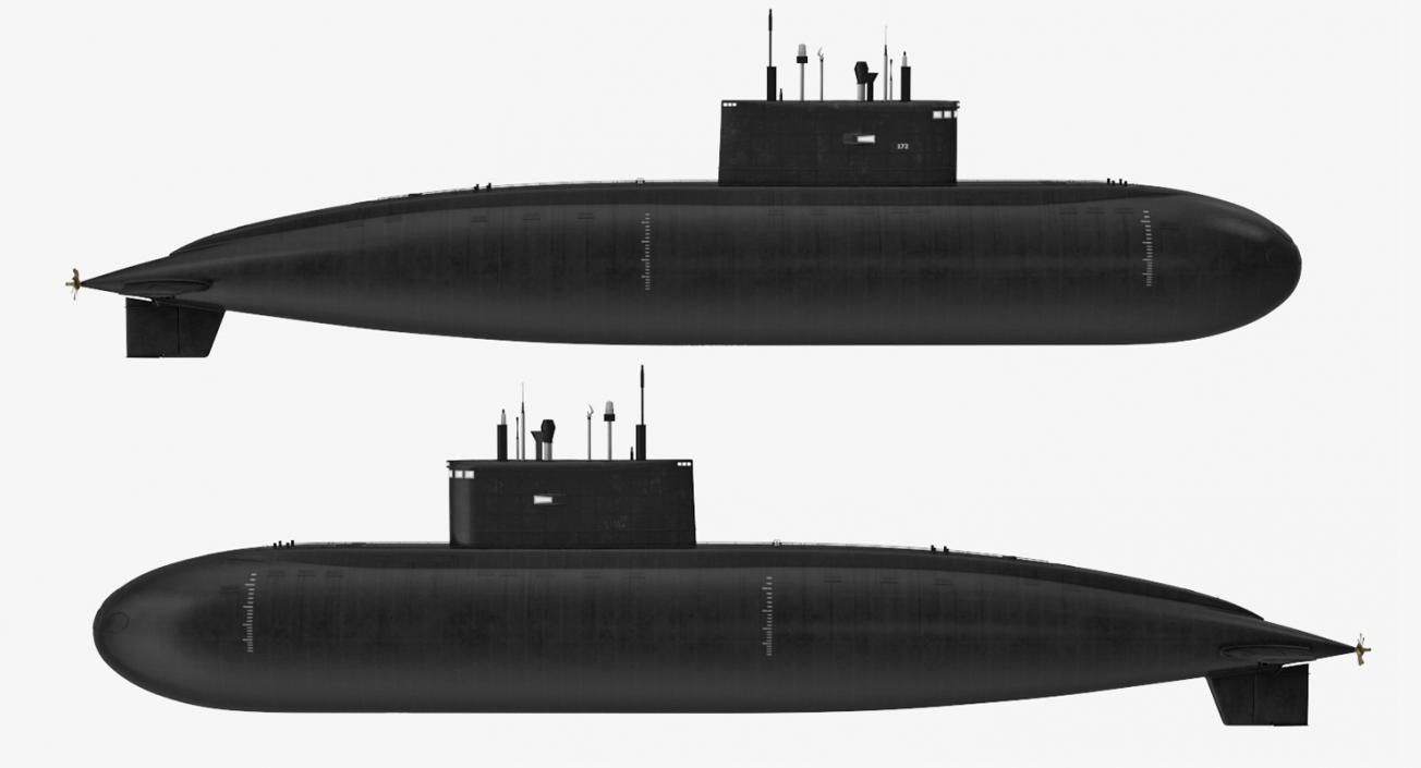 Military Submarines Rigged Collection 3D