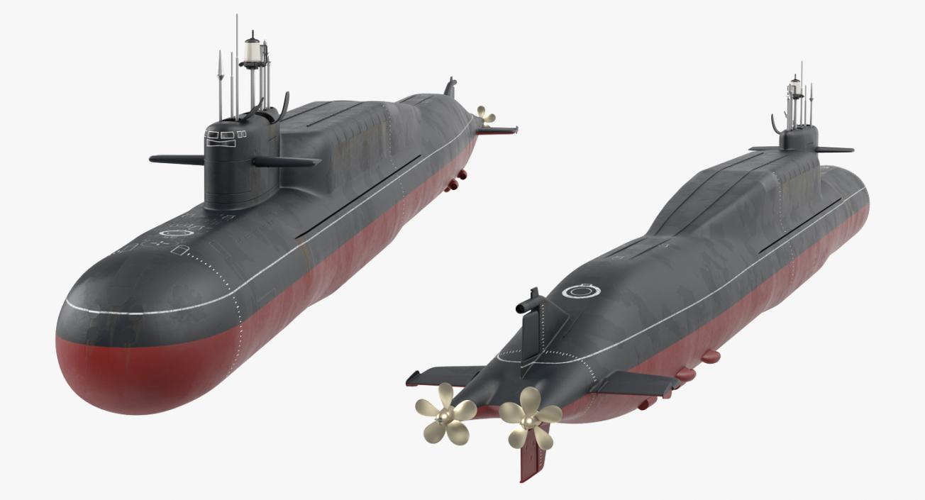 Military Submarines Rigged Collection 3D