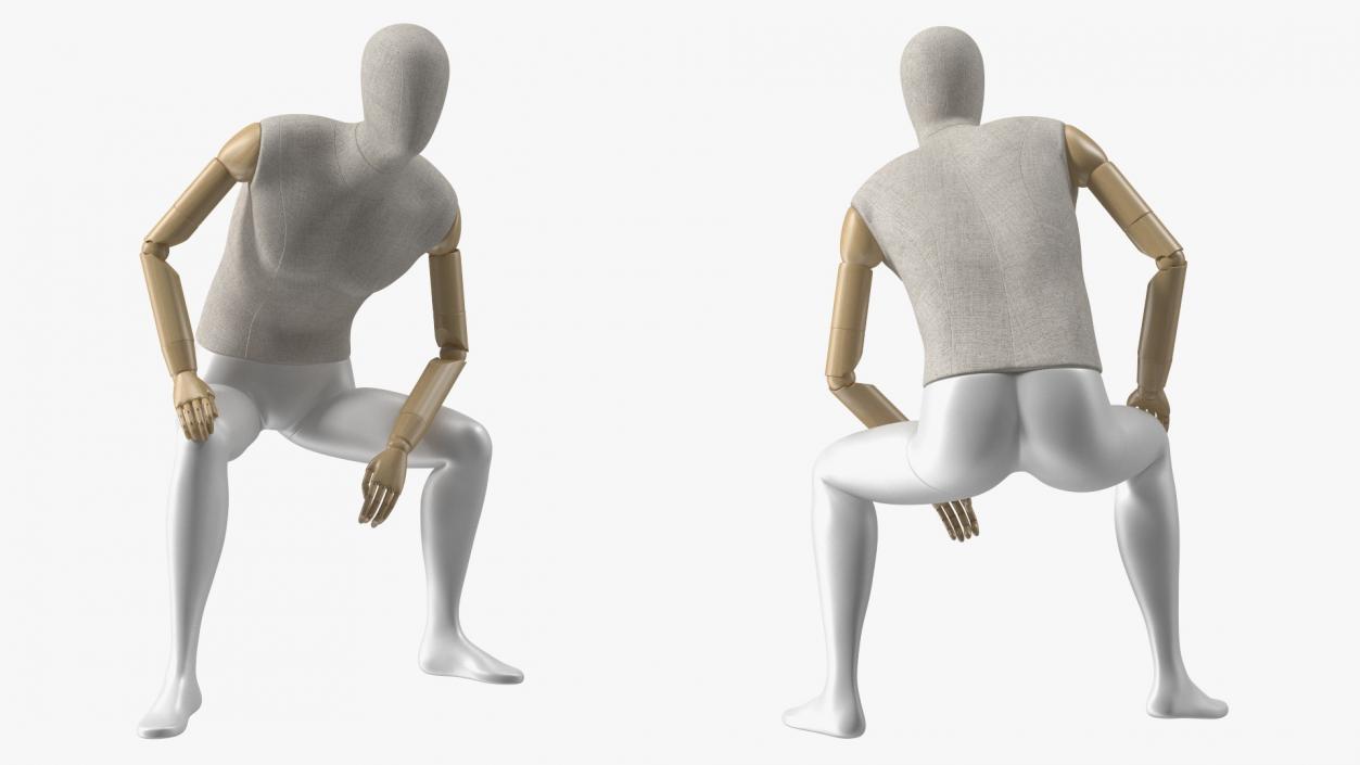 Flexible Manikin Sitting Pose 3D model