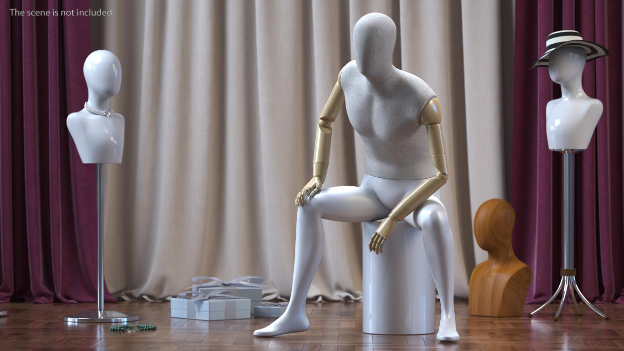 Flexible Manikin Sitting Pose 3D model