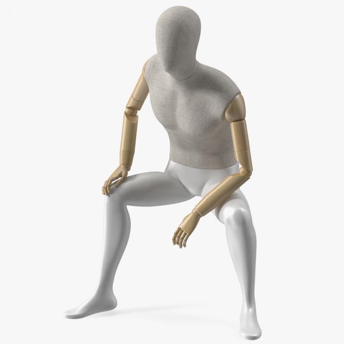 Flexible Manikin Sitting Pose 3D model