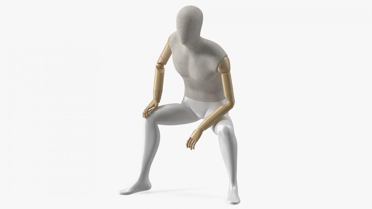 Flexible Manikin Sitting Pose 3D model