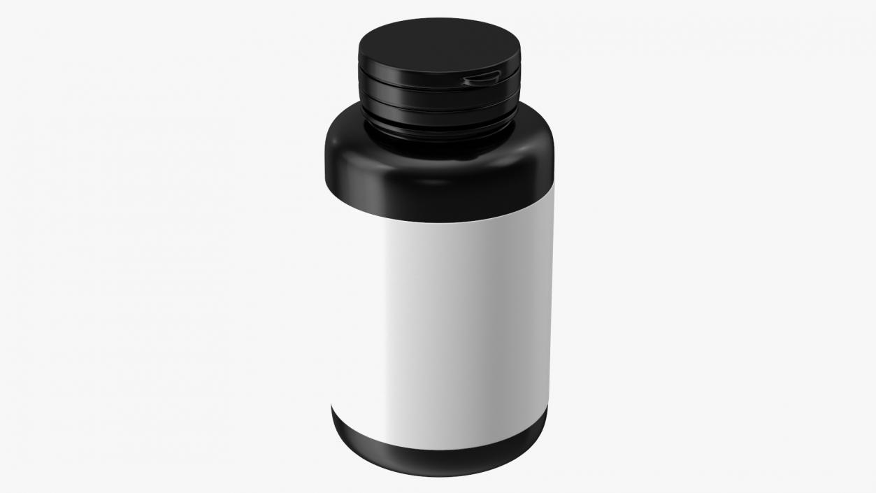 3D Blank Plastic Bottle Tablets model