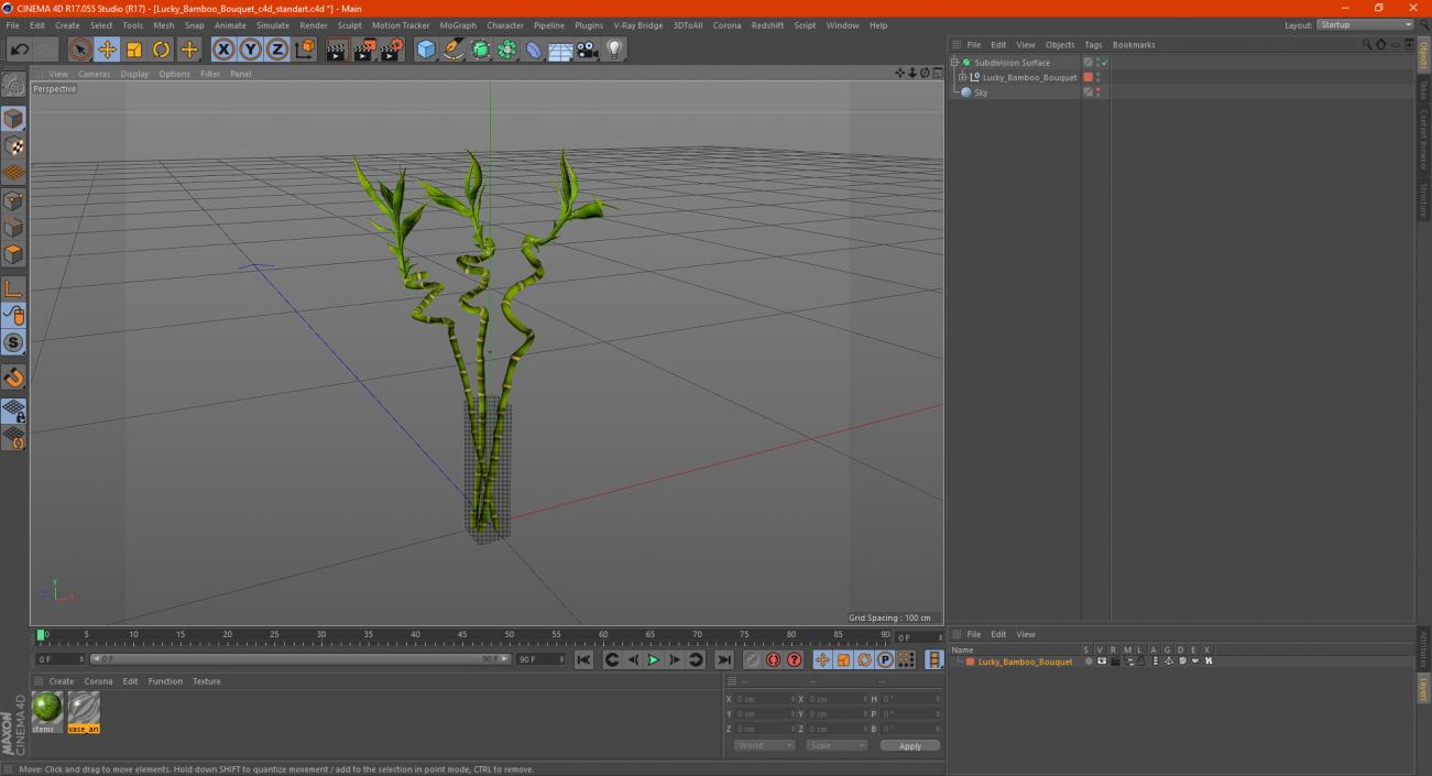 3D model Lucky Bamboo Bouquet