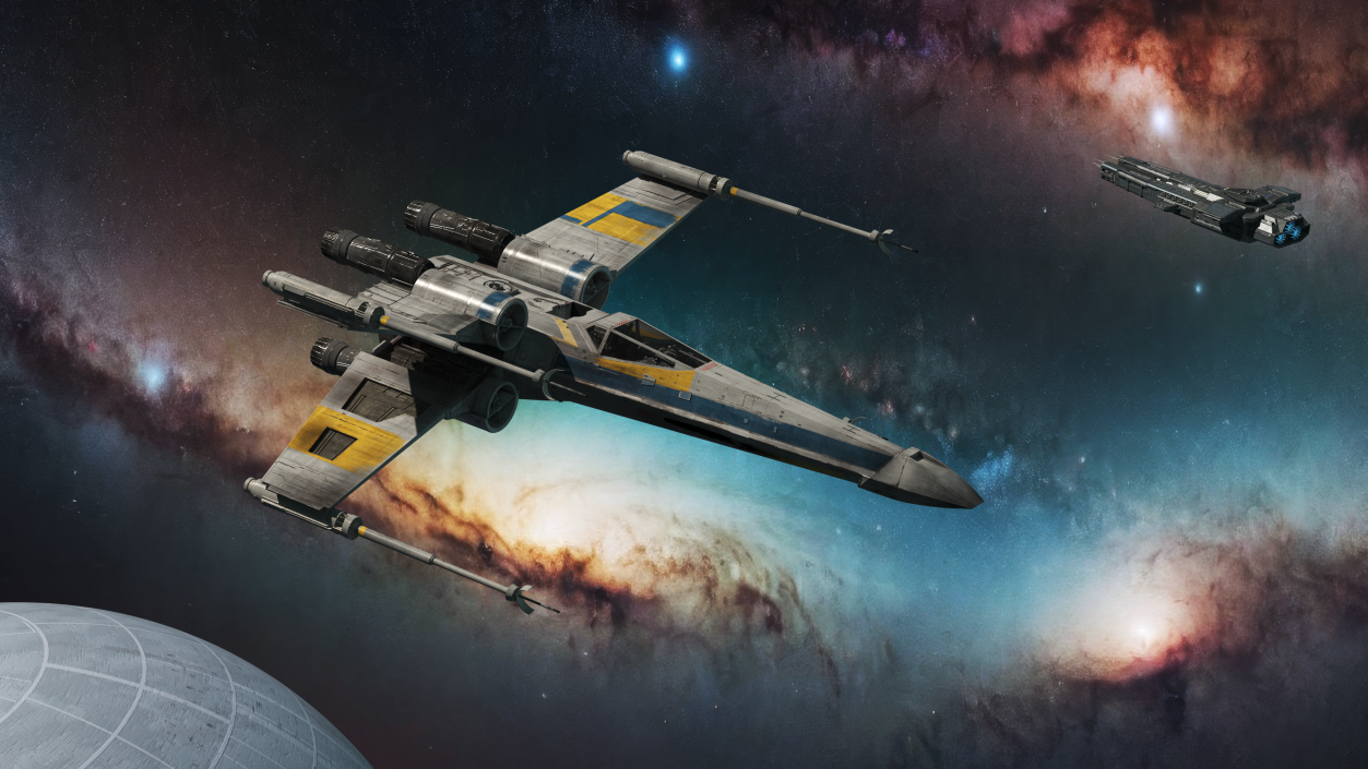 Space Fighter X-Wing Starship 3D model