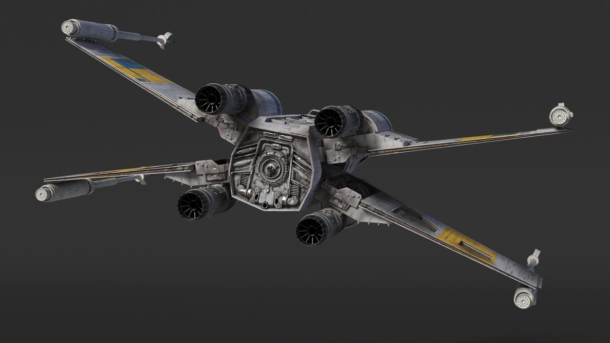 Space Fighter X-Wing Starship 3D model