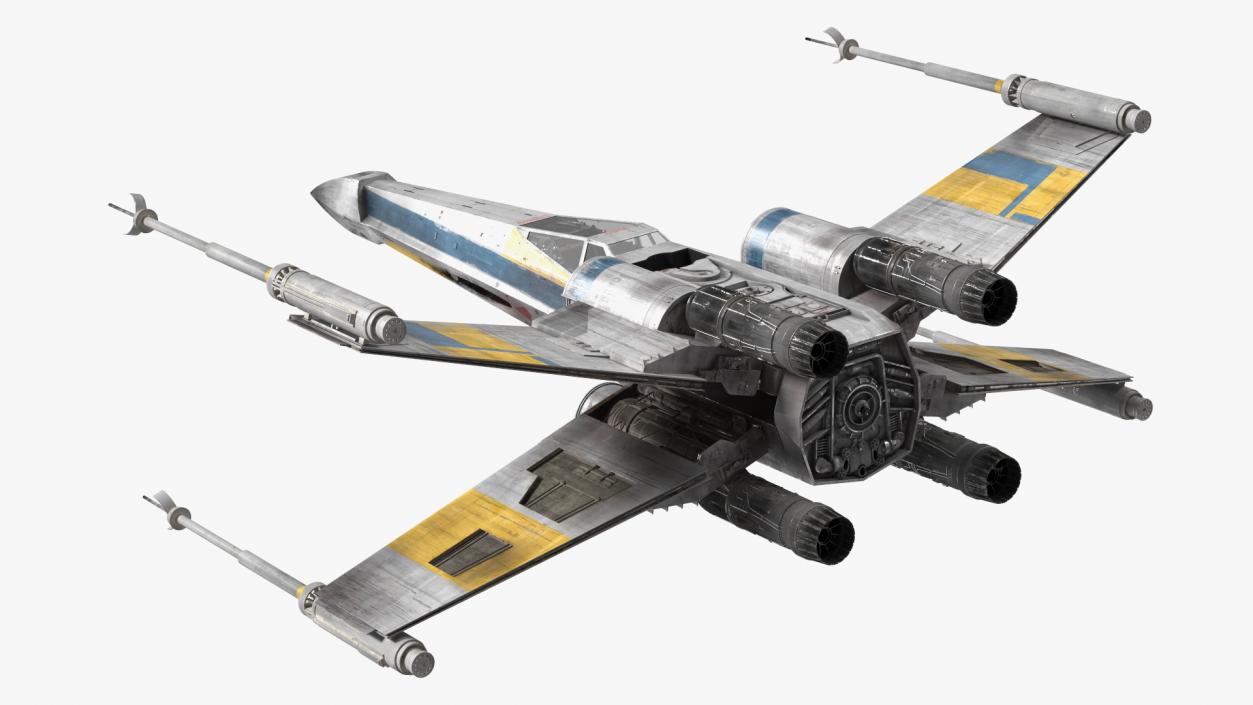 Space Fighter X-Wing Starship 3D model