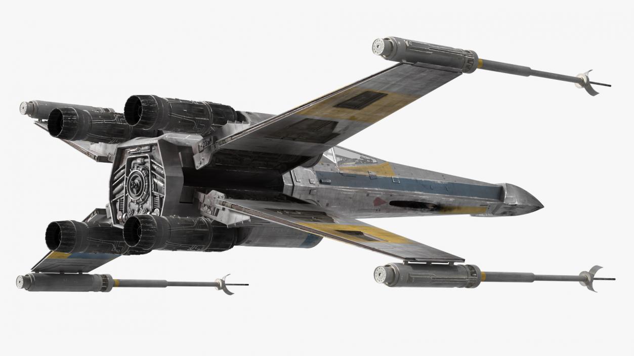 Space Fighter X-Wing Starship 3D model