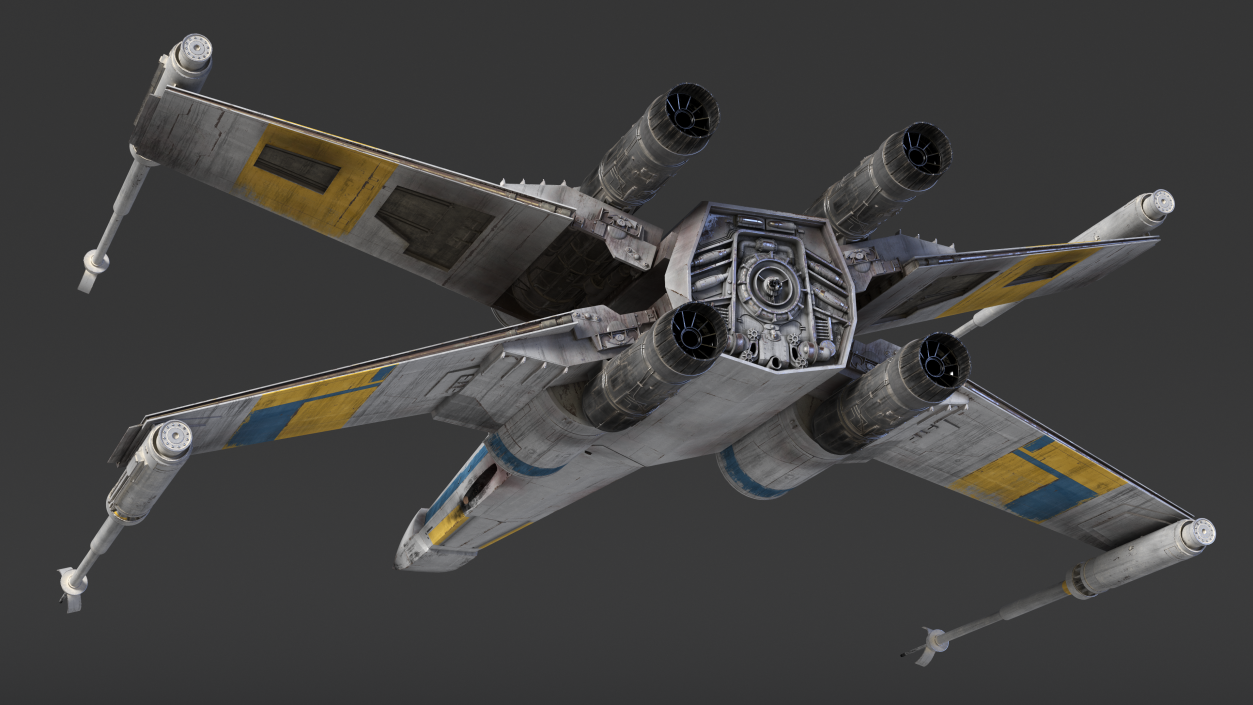 Space Fighter X-Wing Starship 3D model