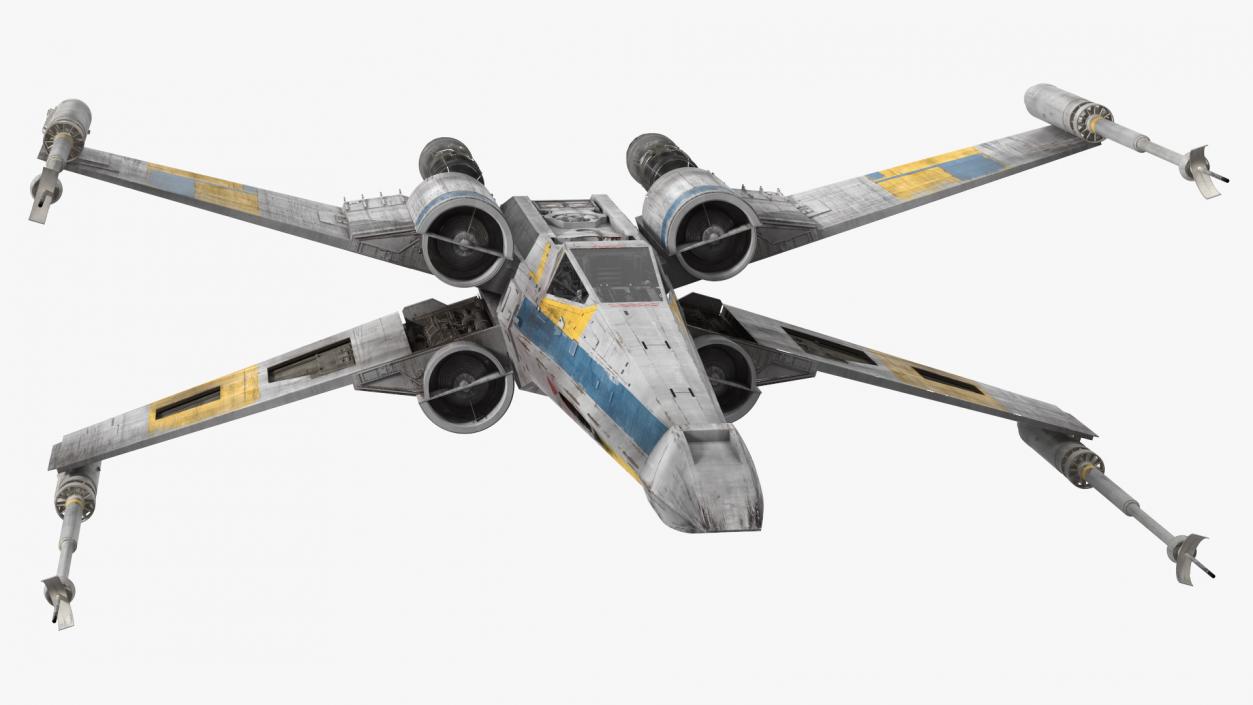 Space Fighter X-Wing Starship 3D model