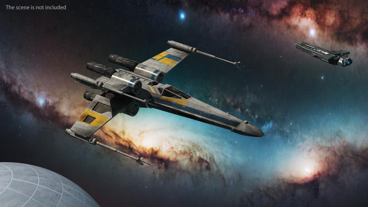 Space Fighter X-Wing Starship 3D model