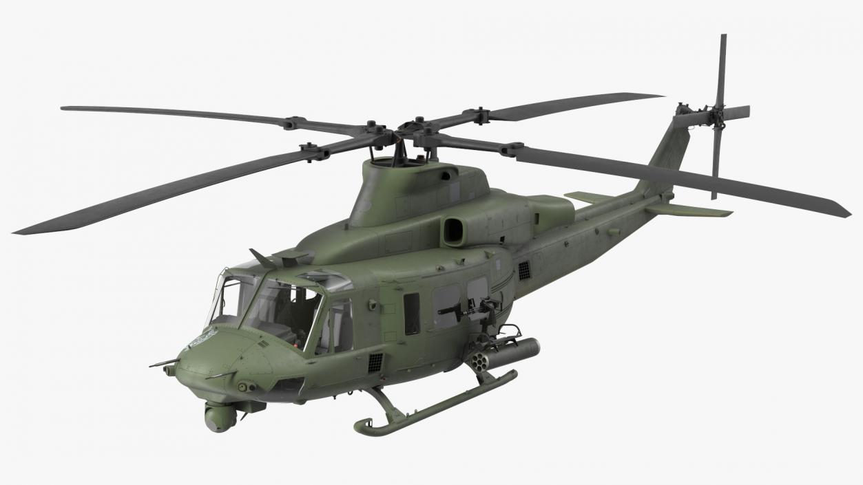 3D Military Medium Utility Helicopter Rigged