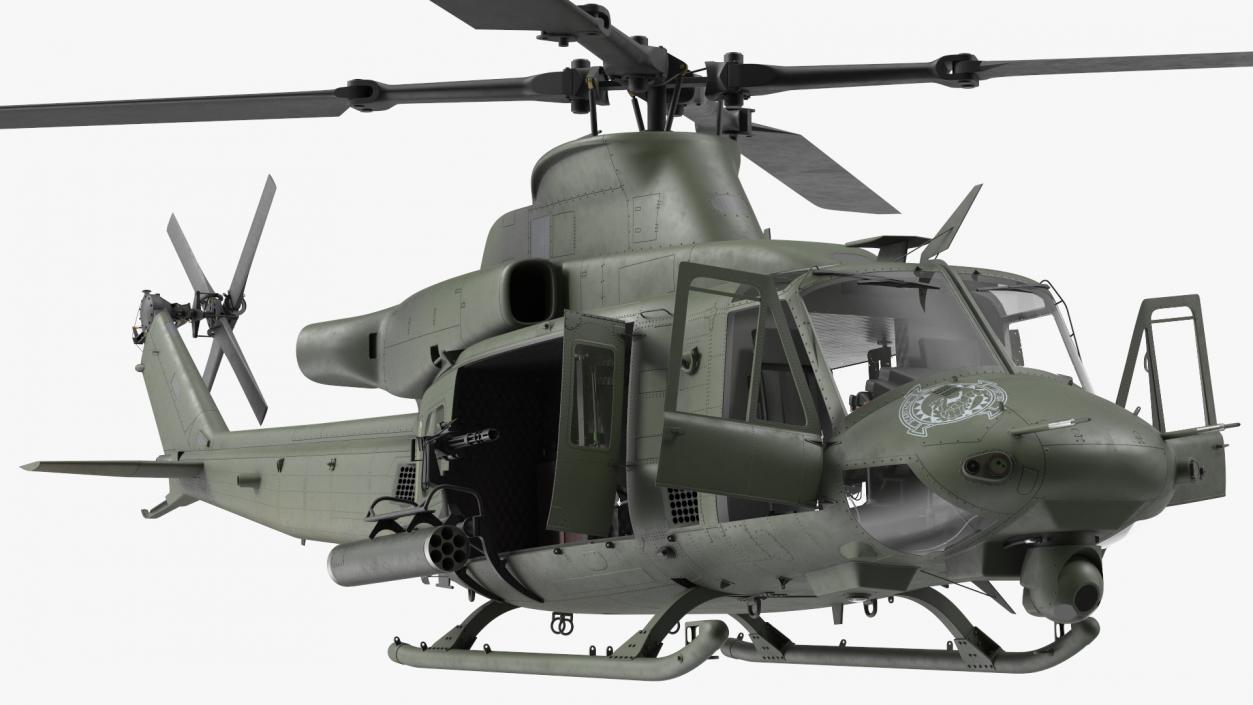 3D Military Medium Utility Helicopter Rigged