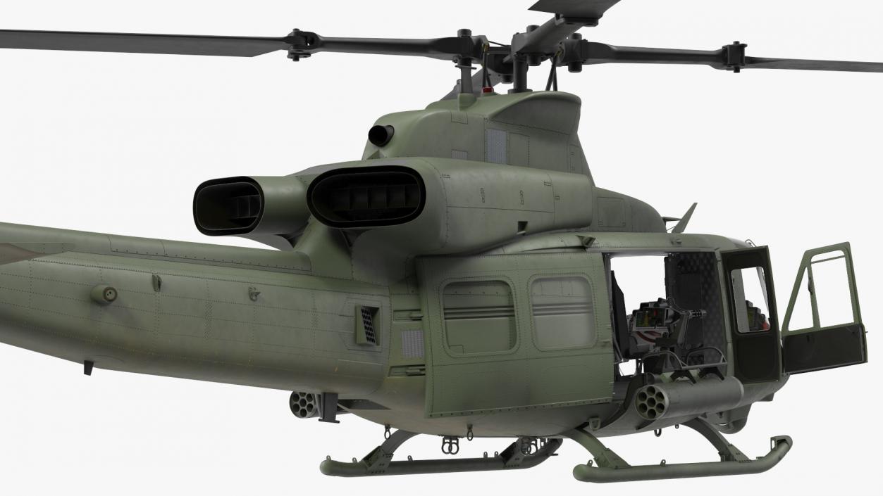 3D Military Medium Utility Helicopter Rigged