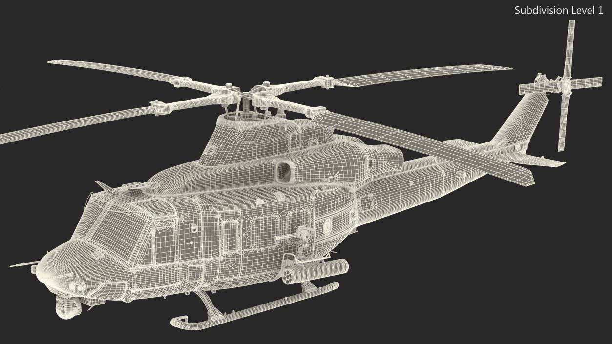 3D Military Medium Utility Helicopter Rigged