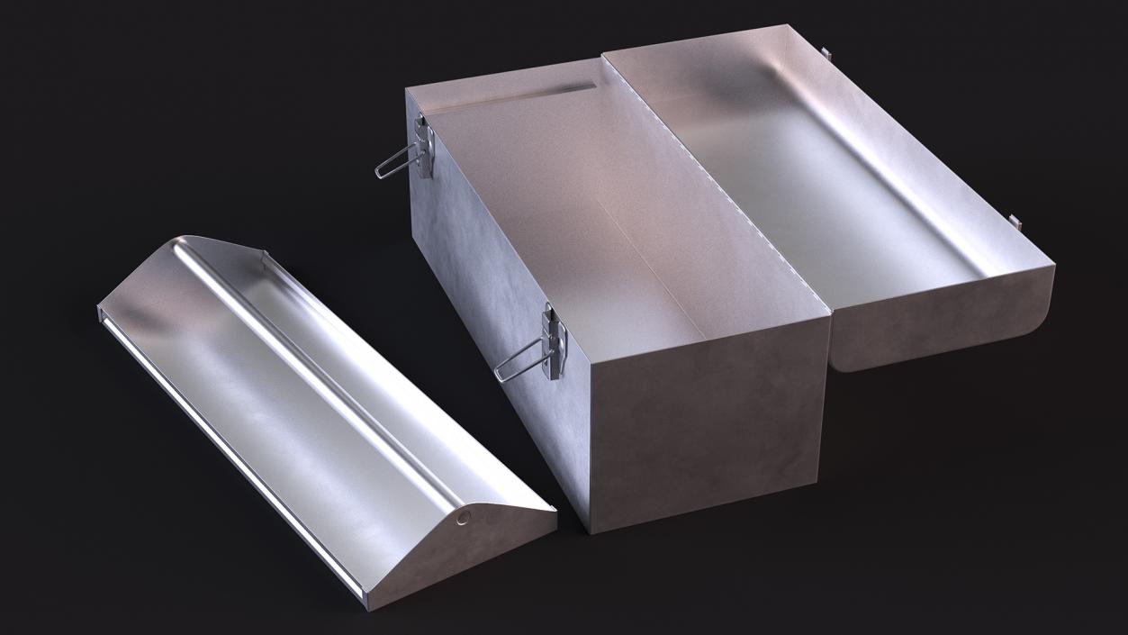 3D Sturdy Toolbox Metallic model