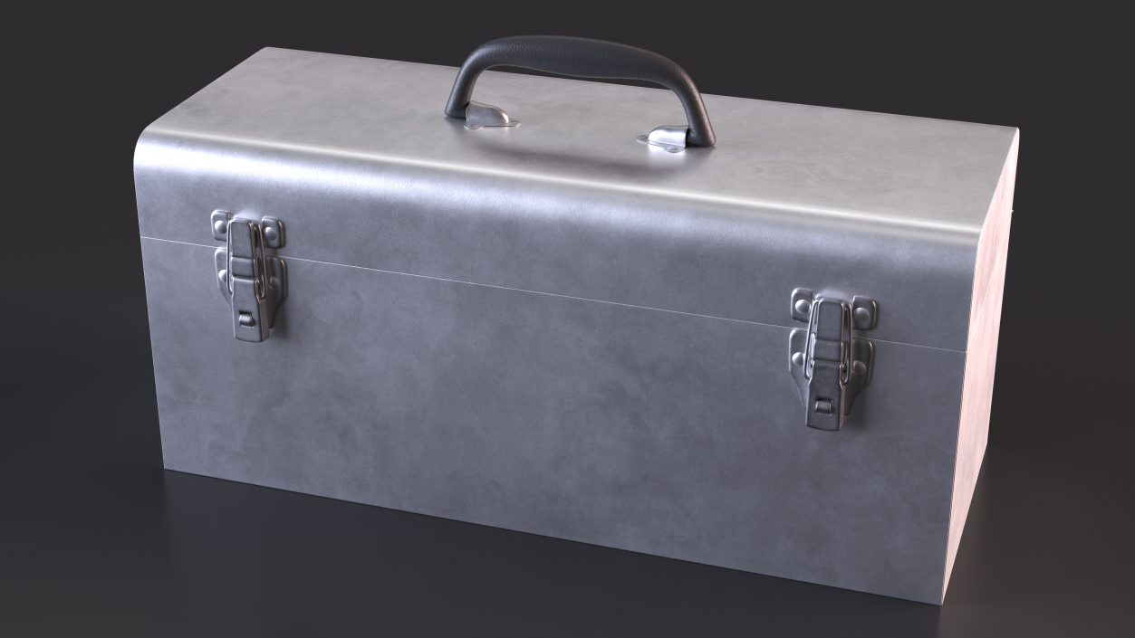 3D Sturdy Toolbox Metallic model