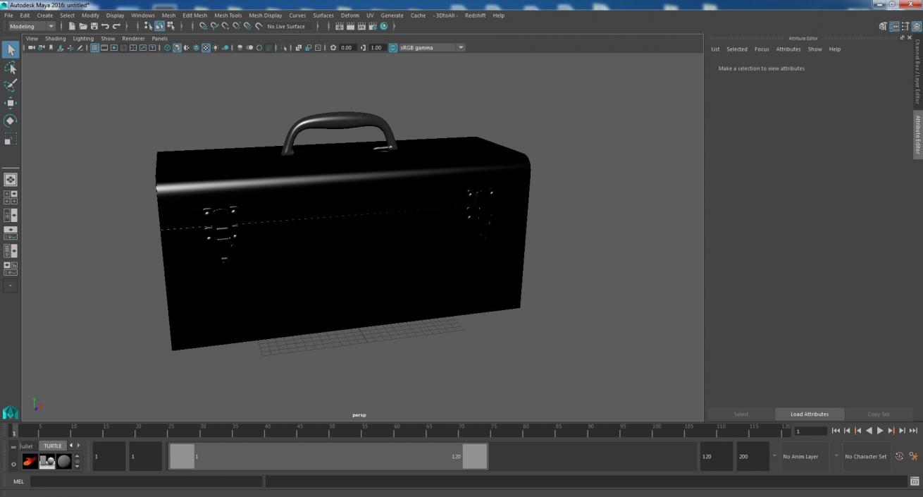 3D Sturdy Toolbox Metallic model