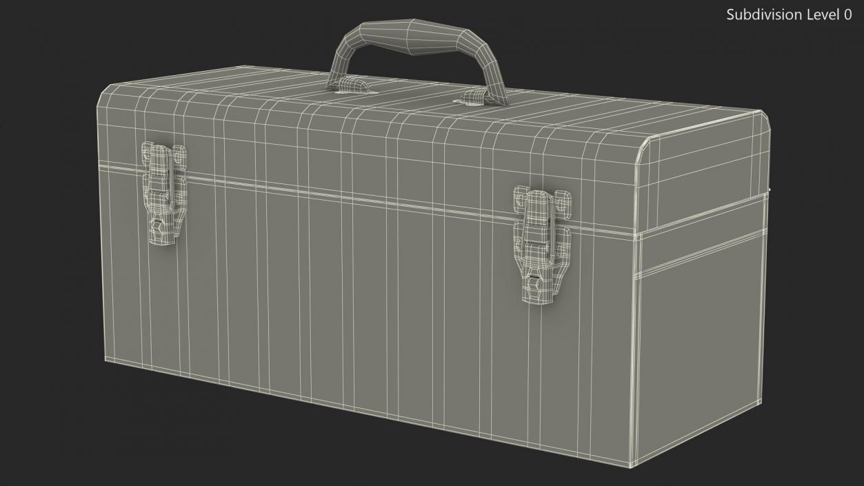 3D Sturdy Toolbox Metallic model