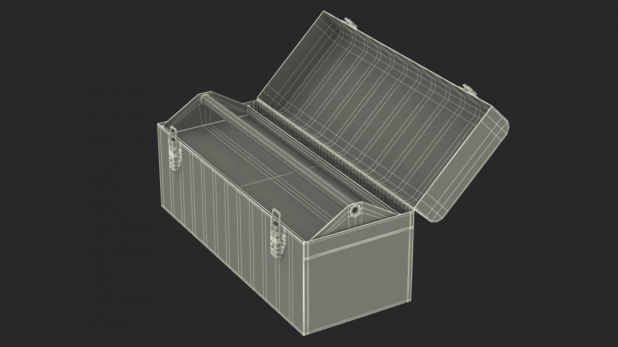 3D Sturdy Toolbox Metallic model