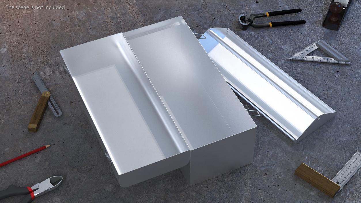 3D Sturdy Toolbox Metallic model