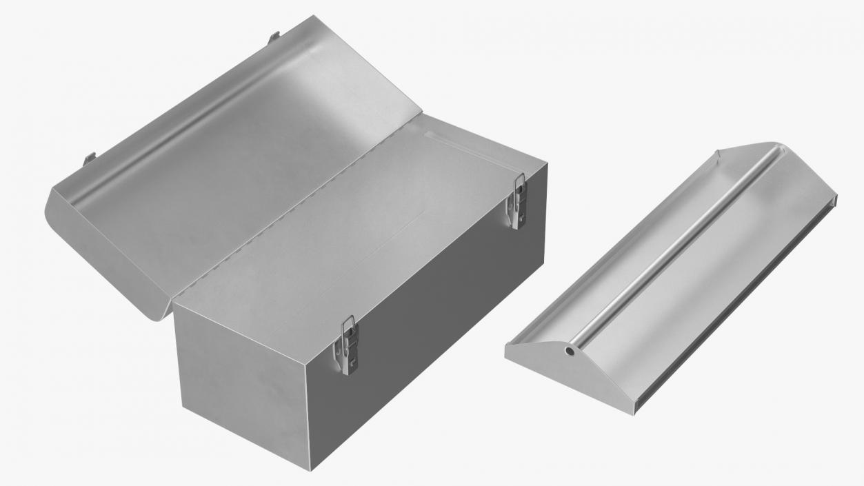 3D Sturdy Toolbox Metallic model